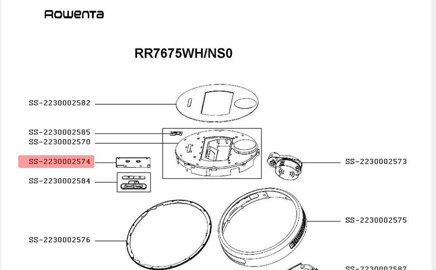 Плата керування робота-пилососу Rowenta RR7635WH SS-2230002574 фото 3