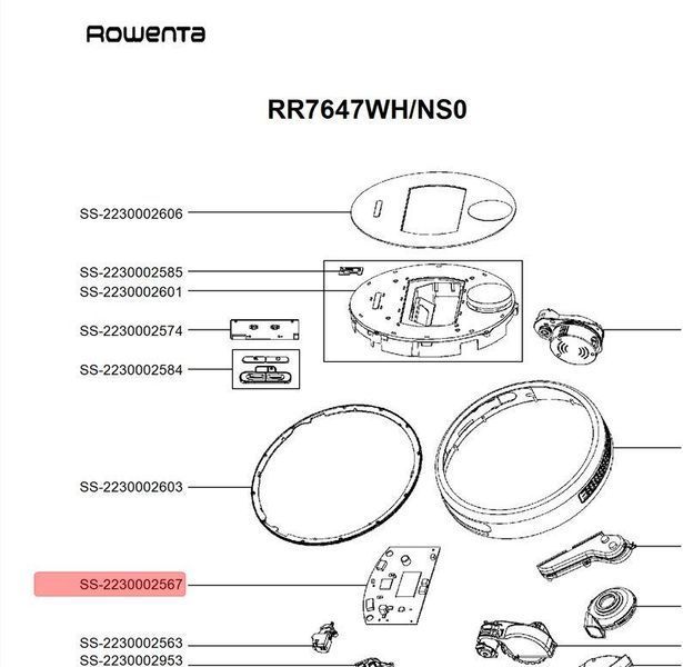 Плата управления робота-пылесоса Rowenta RR7635WH SS-2230002567 фото 3