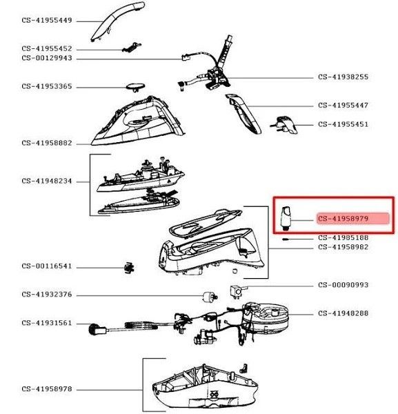 Пробка бойлера парогенератора утюга Tefal GV4620C0 CS-41958979 фото 3