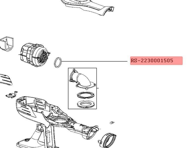 Прокладка двигателя пылесоса Rowenta RH9479WO RS-2230001505 фото 2