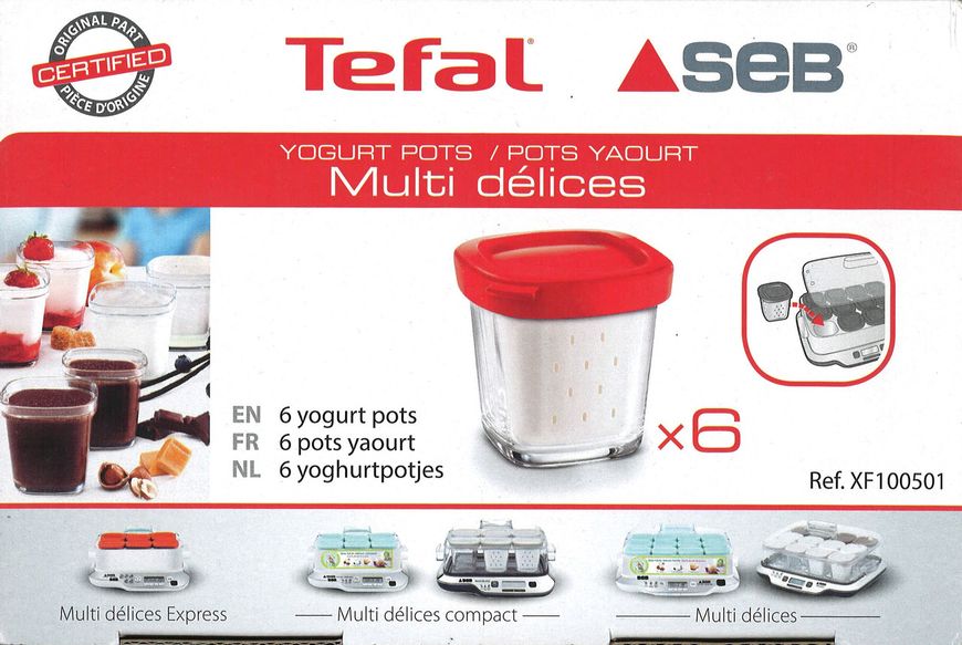 Набор баночек йогуртнице Tefal YG654827 XF100501 фото 2